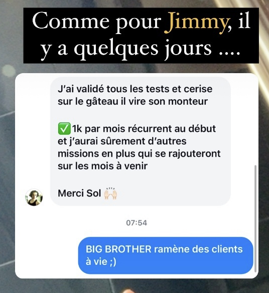 Témoignage de résultat