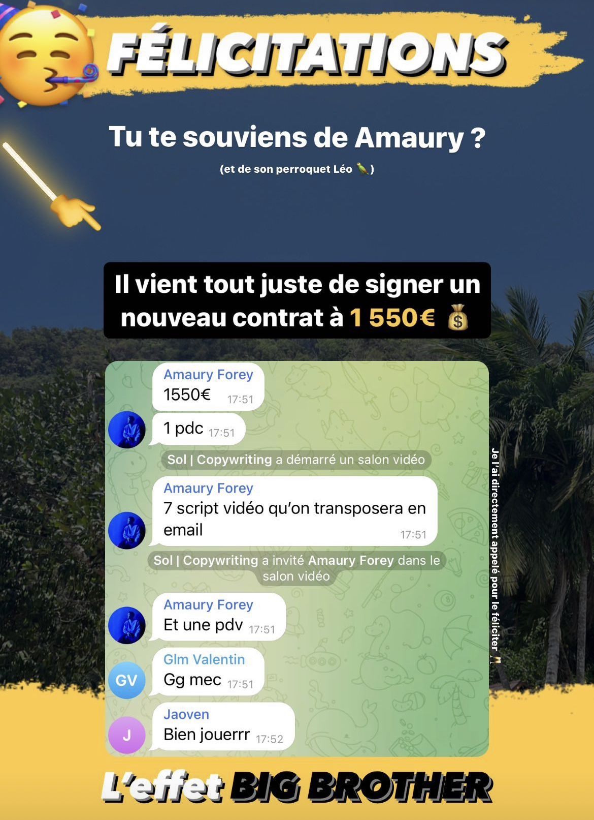 Témoignage de résultat